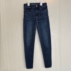 American Eagle Outfitters Women's Dark Blue Jeans